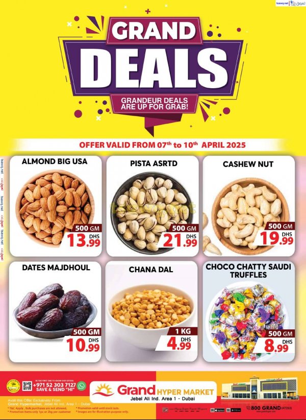Grand Hypermarket Jabel Ali offers to 10 April 2025 Grand Deals