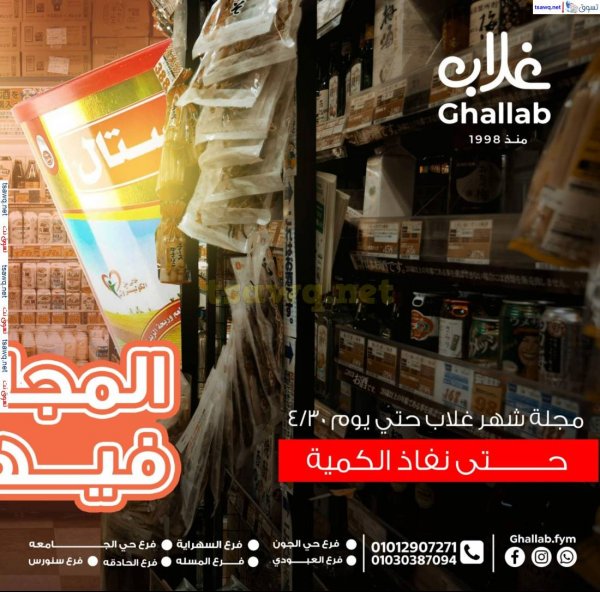 عروض أسواق غلاب الفيوم من 20 حتى 30 إبريل 2025 عروض الربيع