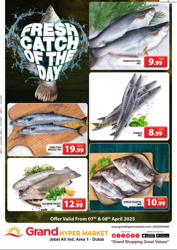 Grand Hypermarket Jabel Ali offers to 8 April 2025 Fresh Fish