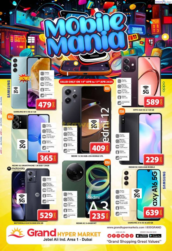 Grand Hypermarket Jabel Ali offers fr 14 to 17 April 2025 Midweek Deals