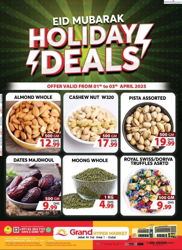 Grand Hypermarket Jabel Ali offers to 3 April 2025 Holiday Deals
