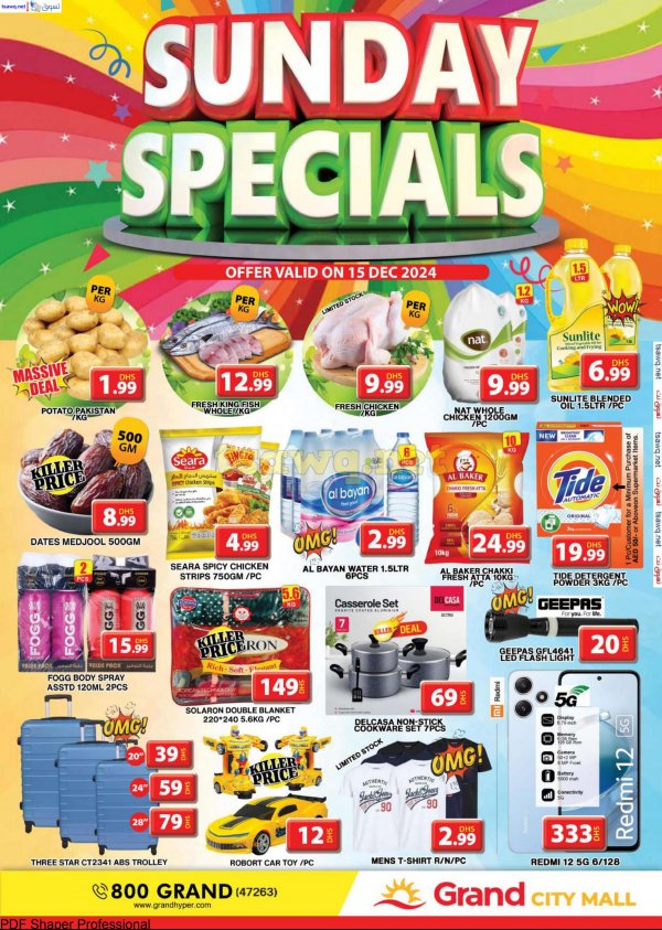 Grand City Al Quoz UAE offers Sunday 15 Dec 2024 Sunday Specials