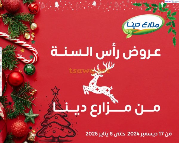 عروض مزارع دينا من 17 ديسمبر 2024 حتى 6 يناير 2025 عروض رأس السنة