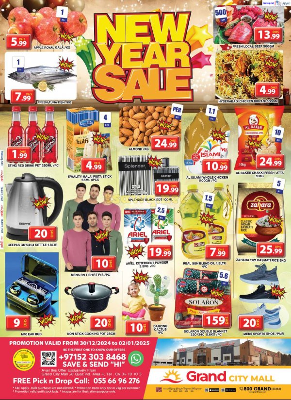 Grand City Al Quoz offers to 2 Jan 2025 New Year Sale