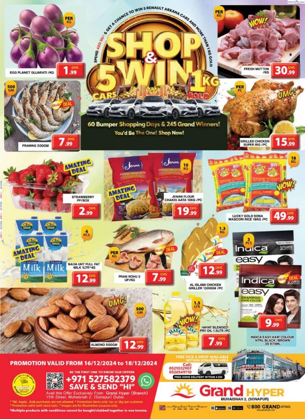 Grand Muhaisnah Dubai offers to 18 Dec 2024 Shop & Win
