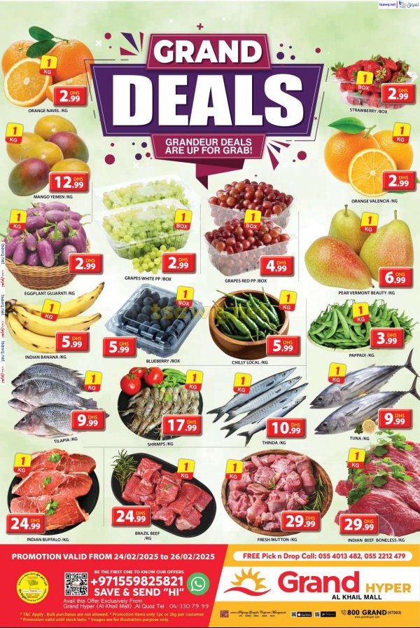 Grand Khalil Mall Offers fr 24 to 26 Feb 2025 Grand Deals