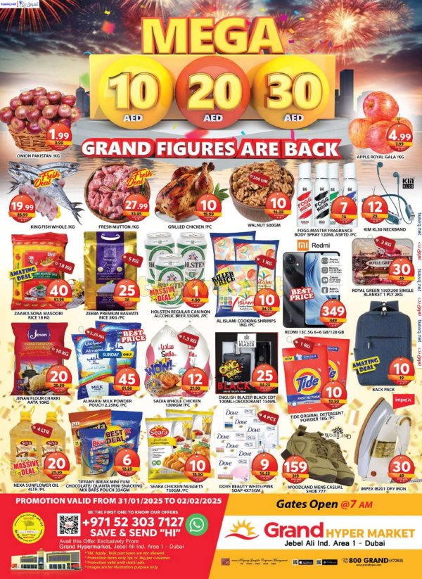 Grand Hypermarket Jabel Ali offers to 2 Feb 2025 Grand Figures