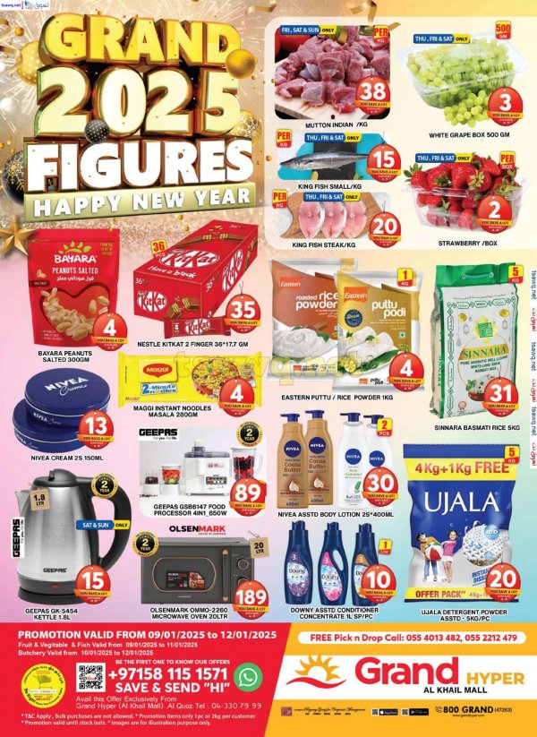 Grand Khalil Mall Offers from 9 to 12 Jan 2025 Grand Figures
