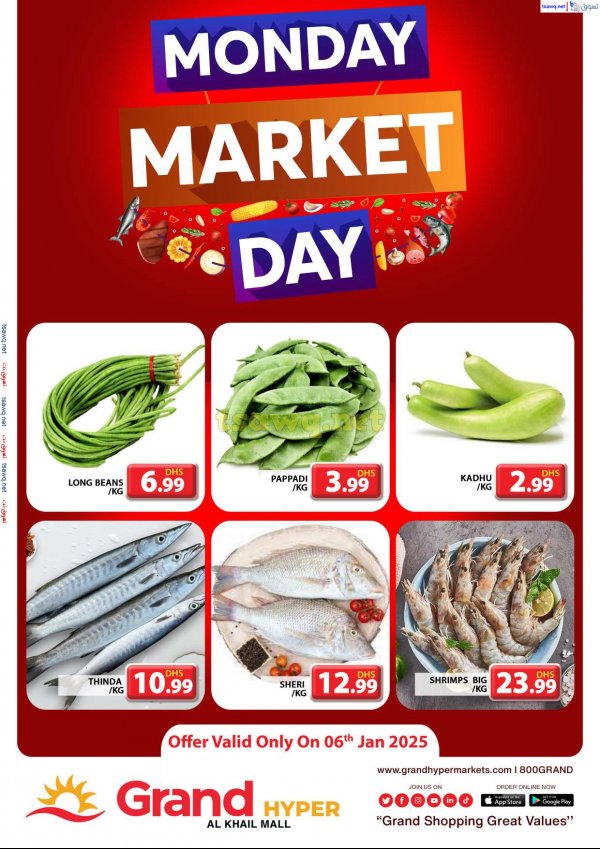 Grand Hyper Khalil Mall offers Monday 6 Jan 2025 Market Day