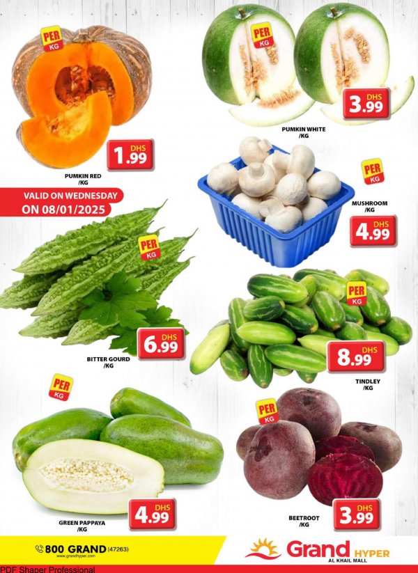 Grand Hyper Khalil Mall offers Wed 8 Jan 2025 Fresh Deals