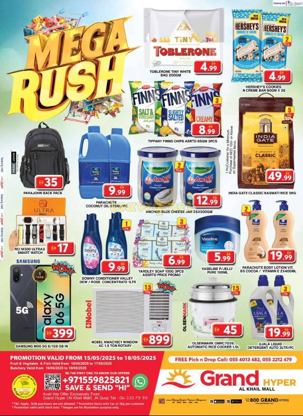 Grand Khalil Mall Offers fr 15 to 18 May 2025 Mega Rush