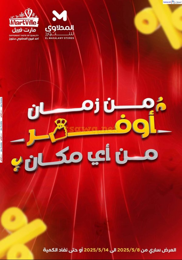 عروض المحلاوى ستورز ومارت فييل من 8 حتى 14 مايو 2025 عروض التوفير