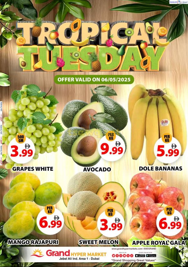 Grand Hyper Jabel Ali offers Tuesday 6 May 2025 Fresh Deals