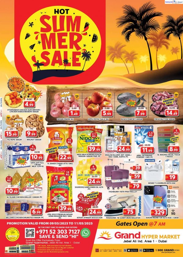 Grand Hypermarket Jabel Ali offers to 11 May 2025 Summer Sale