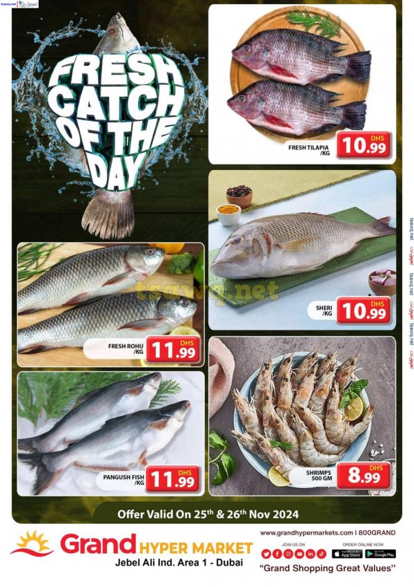 Grand Hypermarket Jabel Ali offers to 26 Nov 2024 Fresh Fish