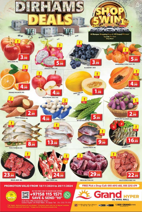Grand Khalil Mall Offers fr 18 to 20 Nov 2024 Dirhams Deals