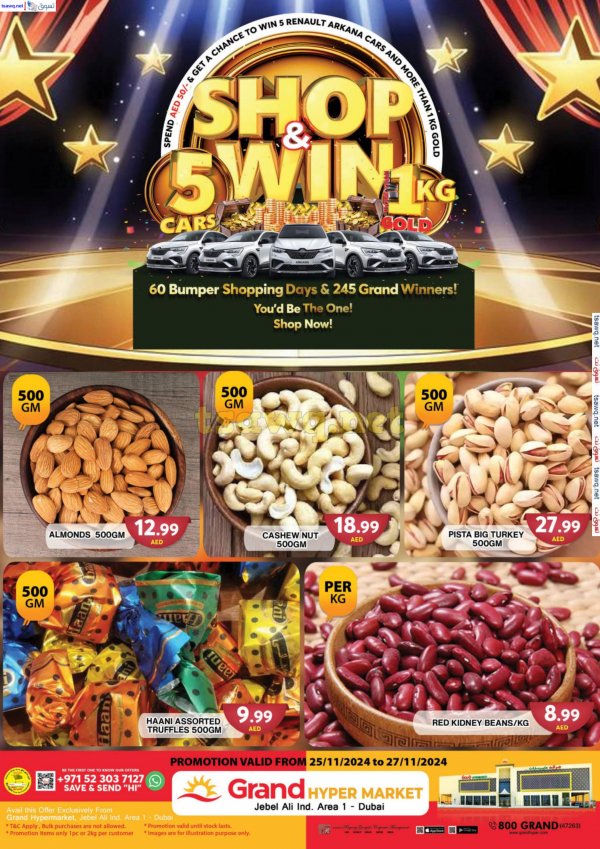 Grand Hypermarket Jabel Ali offers to 27 Nov 2024 Shop & Win