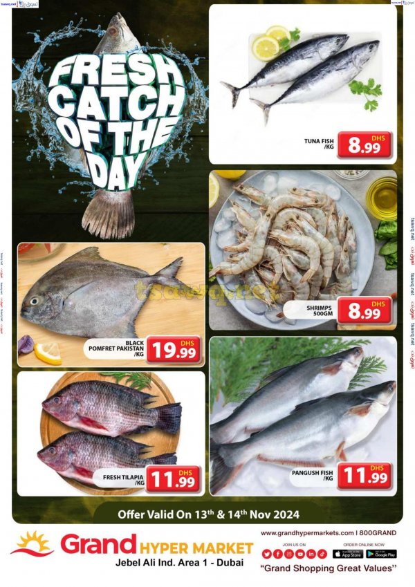 Grand Hypermarket Jabel Ali offers to 14 Nov 2024 Fresh Fish
