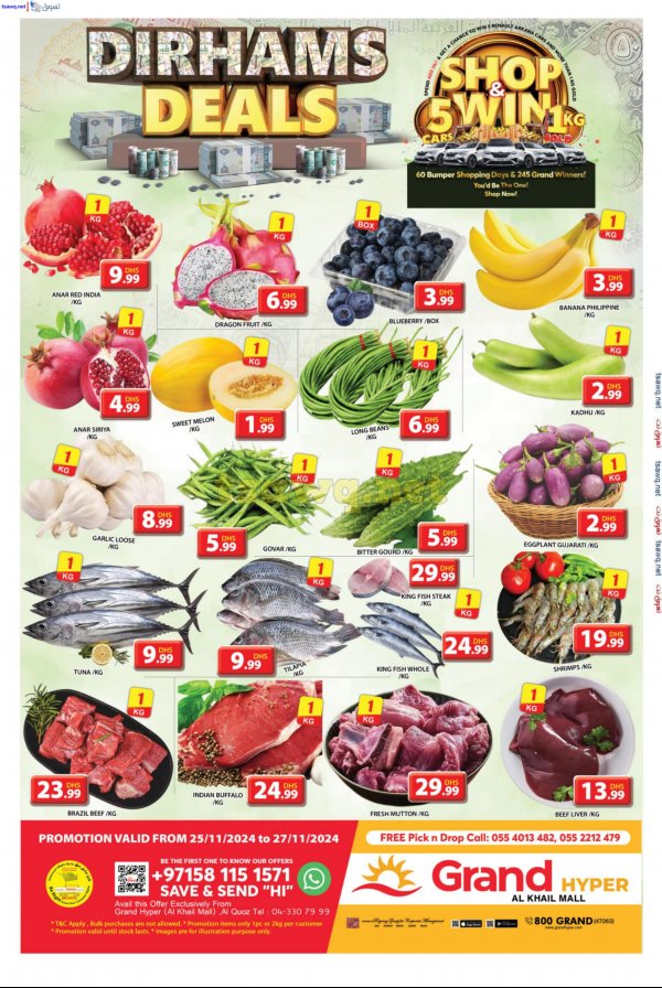 Grand Khalil Mall Offers fr 25 to 27 Nov 2024 Dirhams Deals