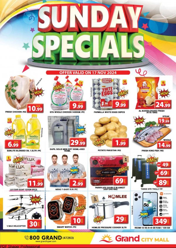 Grand City Al Quoz UAE offers Sunday 17 Nov 2024 Sunday Specials