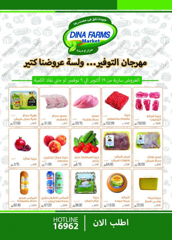 عروض مزارع دينا من 19 أكتوبر حتى 9 نوفمبر 2017 مهرجان التوفير