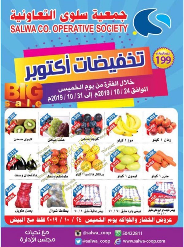 عروض جمعية سلوى التعاونية الكويت من 24 حتى 31-10-2019 
