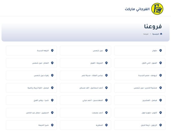 عناوين الفروع وارقام تليفونات الفرجانى سوبر ماركت